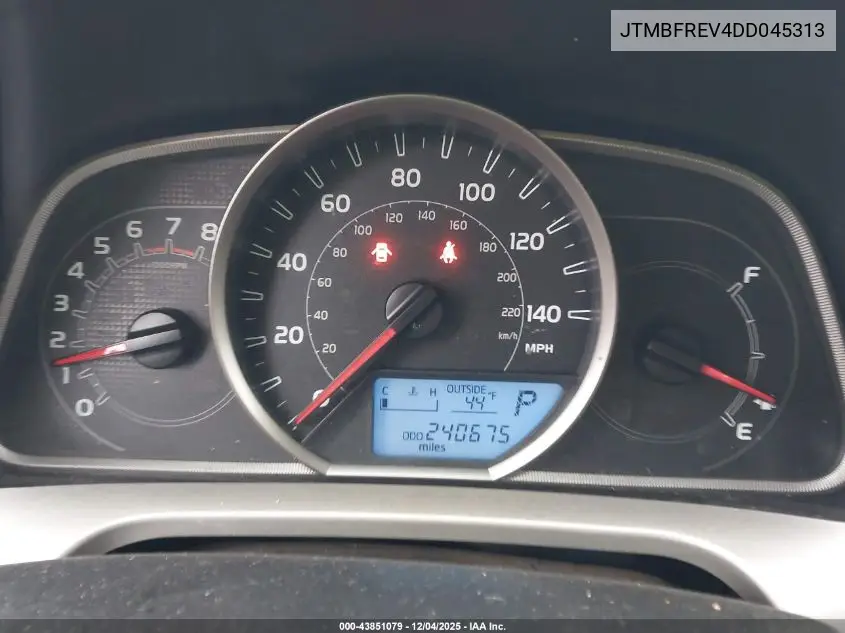JTMBFREV4DD045313 2013 Toyota Rav4 Le