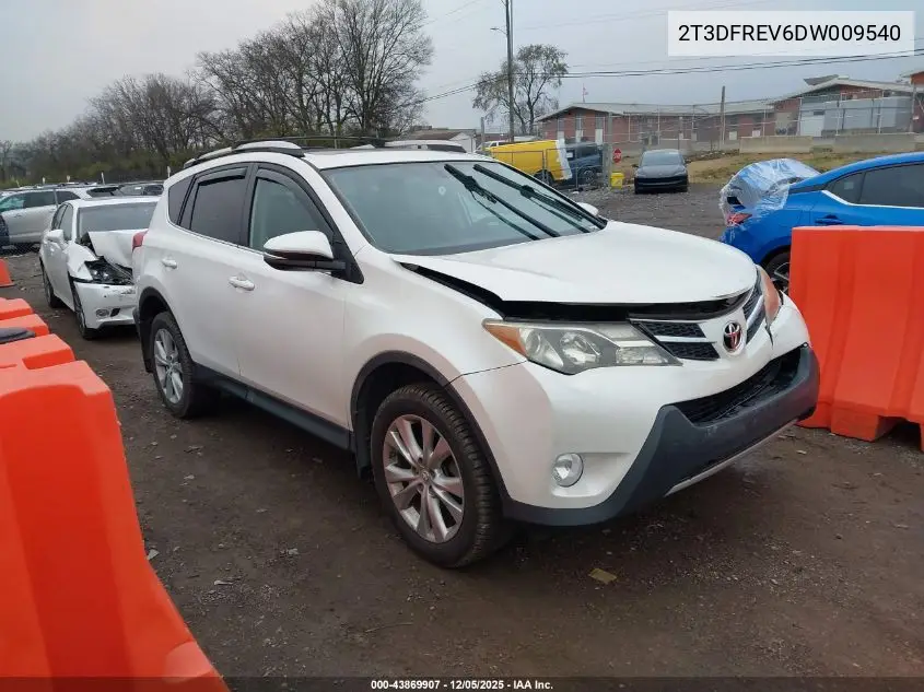 2T3DFREV6DW009540 2013 Toyota Rav4 Limited