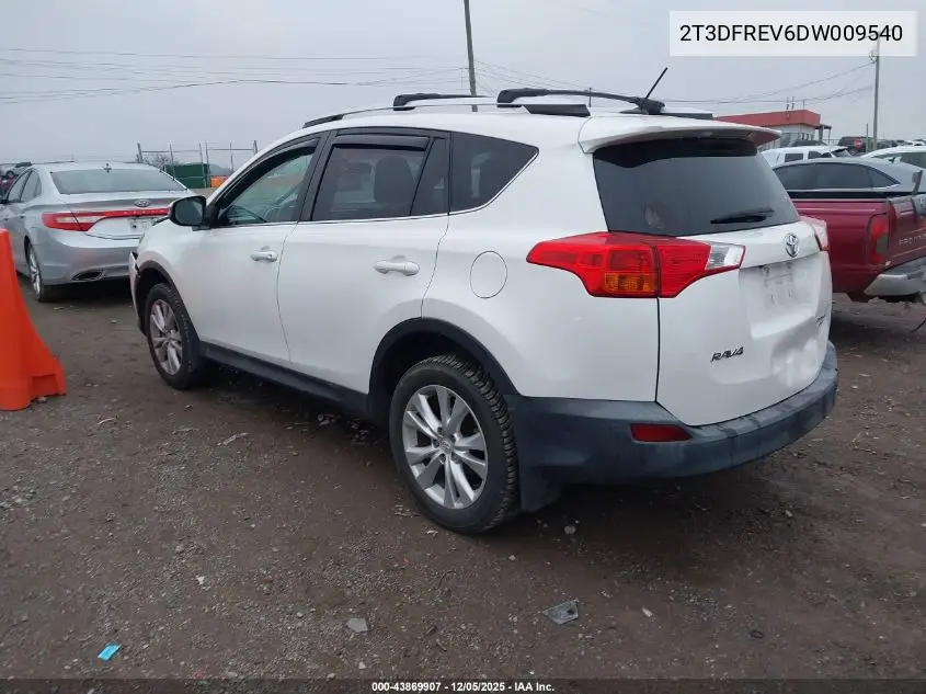 2T3DFREV6DW009540 2013 Toyota Rav4 Limited