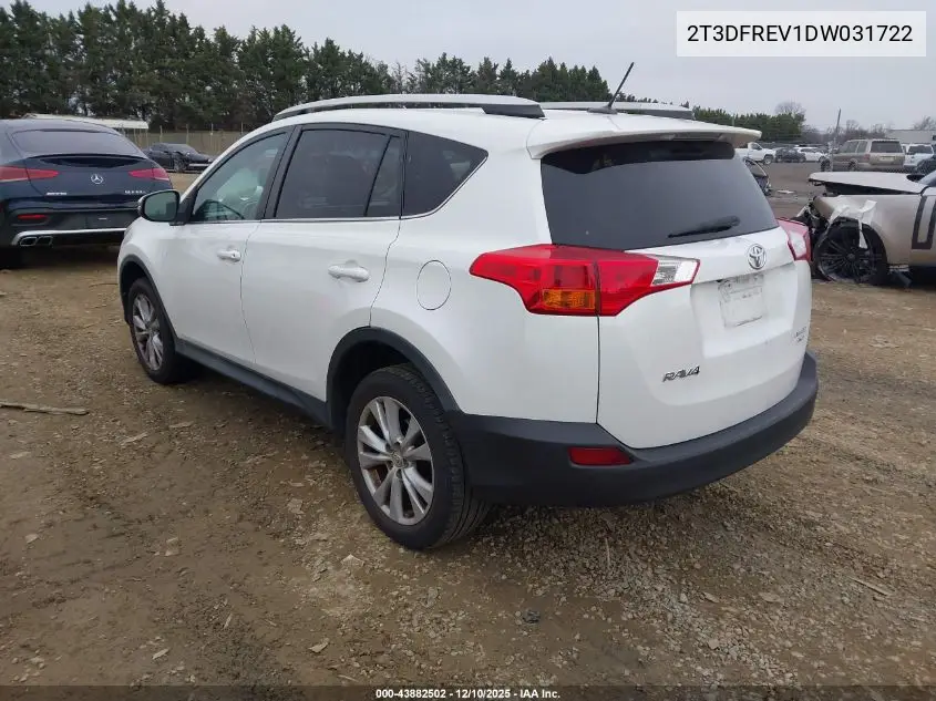2T3DFREV1DW031722 2013 Toyota Rav4 Limited