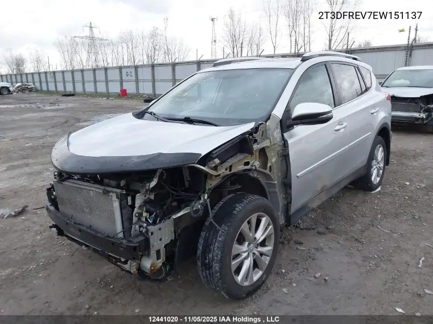 2T3DFREV7EW151137 2014 Toyota Rav4 Limited