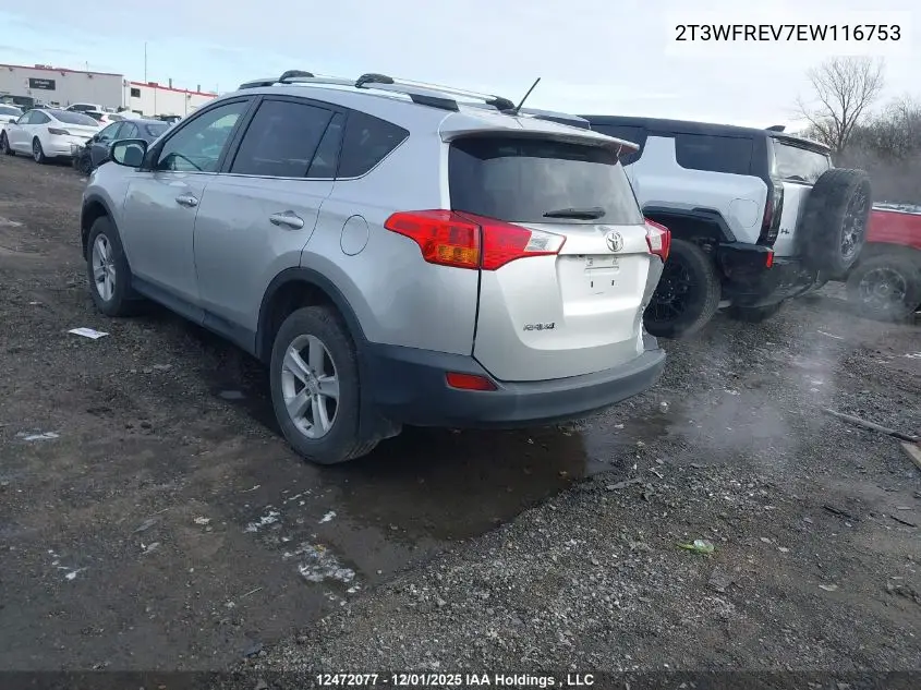 2T3WFREV7EW116753 2014 Toyota Rav4 Xle