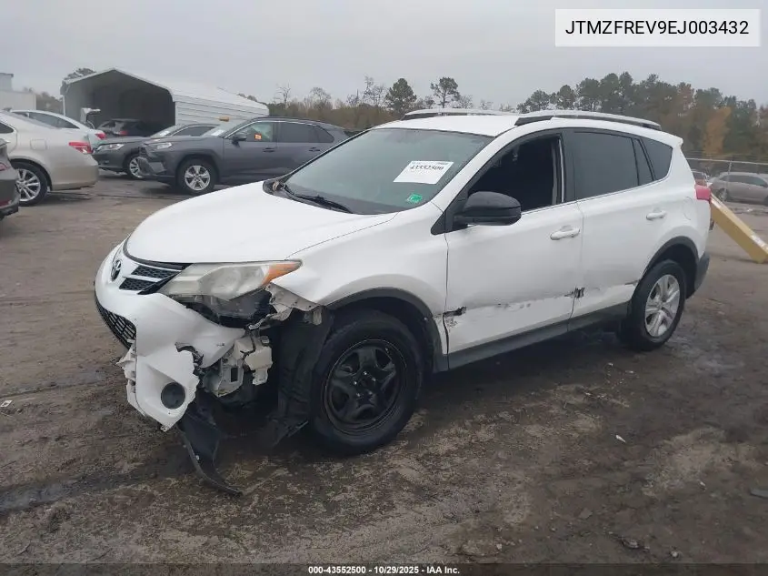 JTMZFREV9EJ003432 2014 Toyota Rav4 Le