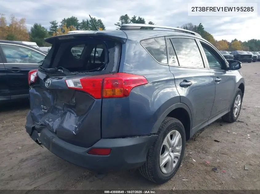 2T3BFREV1EW195285 2014 Toyota Rav4 Le