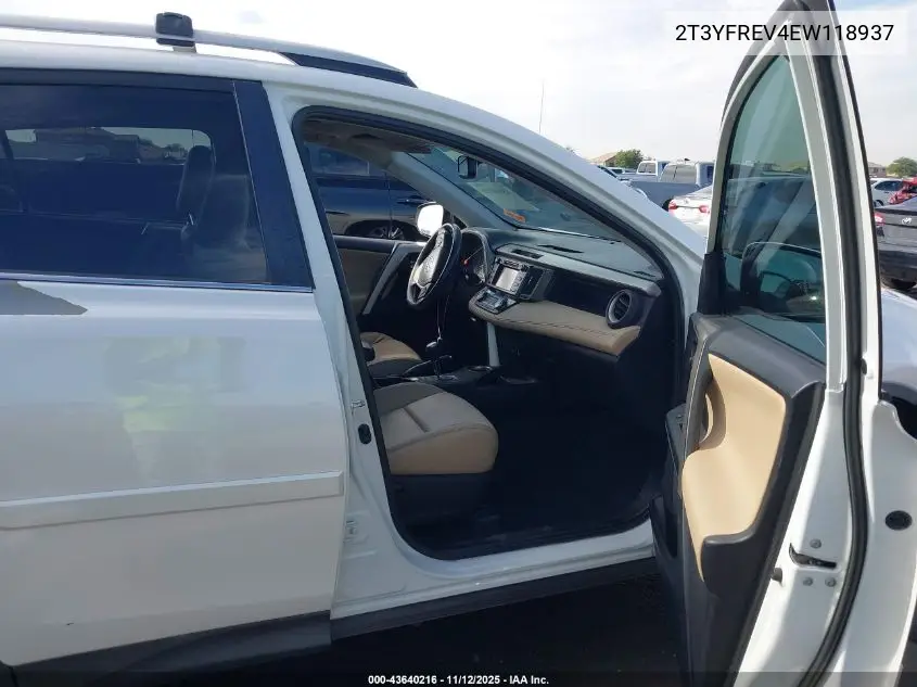 2T3YFREV4EW118937 2014 Toyota Rav4 Limited