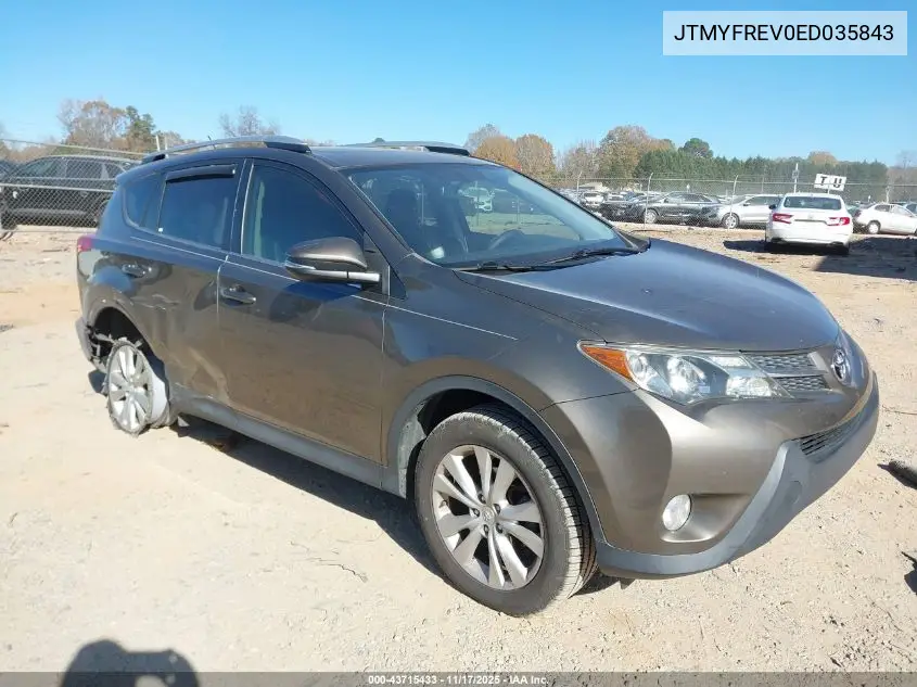 JTMYFREV0ED035843 2014 Toyota Rav4 Limited