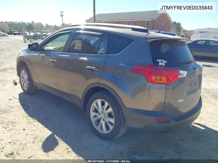 JTMYFREV0ED035843 2014 Toyota Rav4 Limited