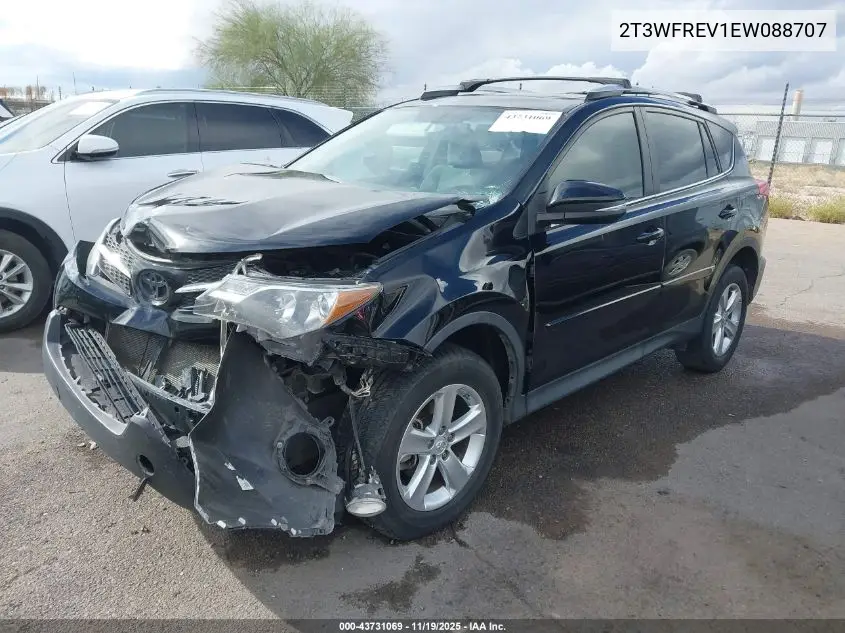 2T3WFREV1EW088707 2014 Toyota Rav4 Xle