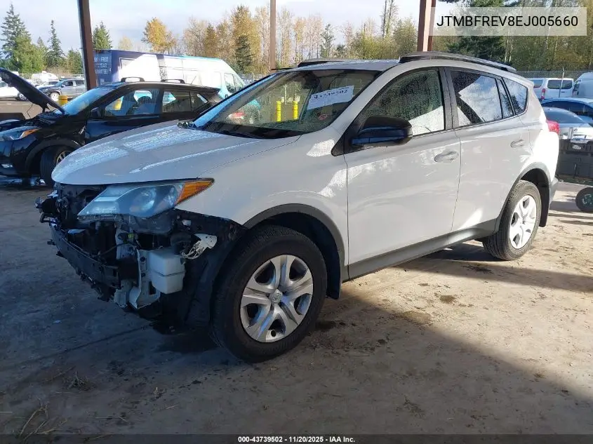 JTMBFREV8EJ005660 2014 Toyota Rav4 Le