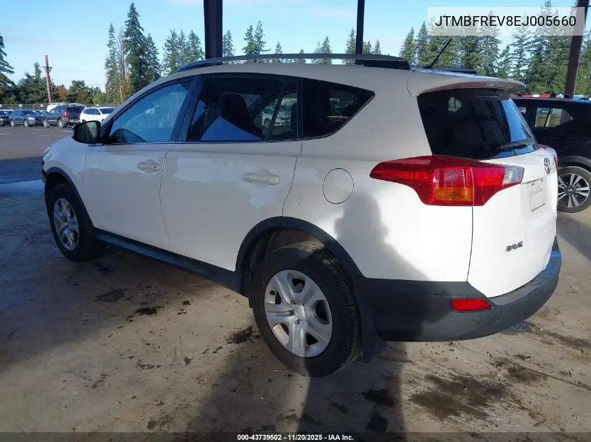 JTMBFREV8EJ005660 2014 Toyota Rav4 Le