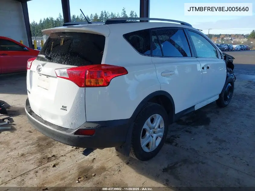 JTMBFREV8EJ005660 2014 Toyota Rav4 Le