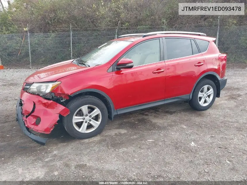 JTMRFREV1ED093478 2014 Toyota Rav4 Xle