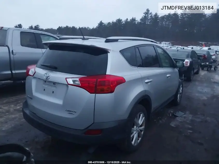 JTMDFREV8EJ013184 2014 Toyota Rav4 Limited