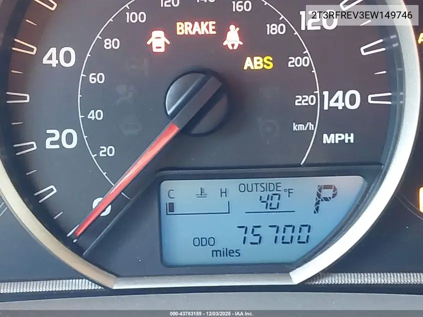 2T3RFREV3EW149746 2014 Toyota Rav4 Xle
