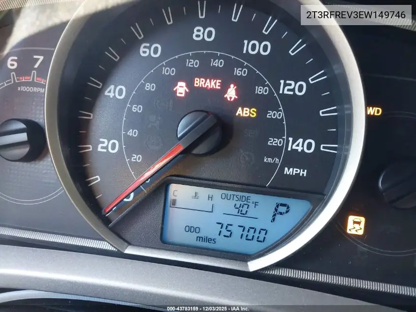 2T3RFREV3EW149746 2014 Toyota Rav4 Xle