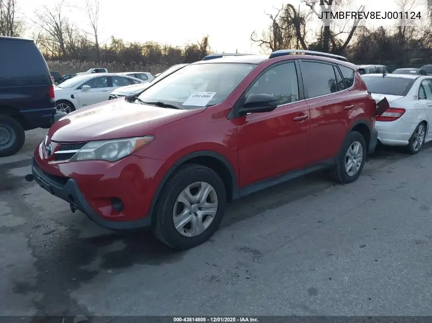 JTMBFREV8EJ001124 2014 Toyota Rav4 Le