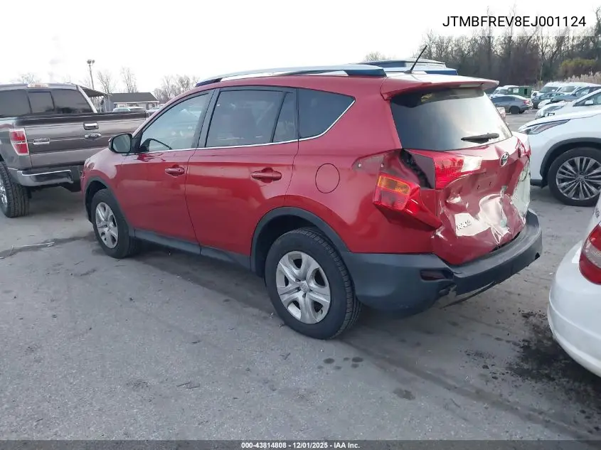 JTMBFREV8EJ001124 2014 Toyota Rav4 Le