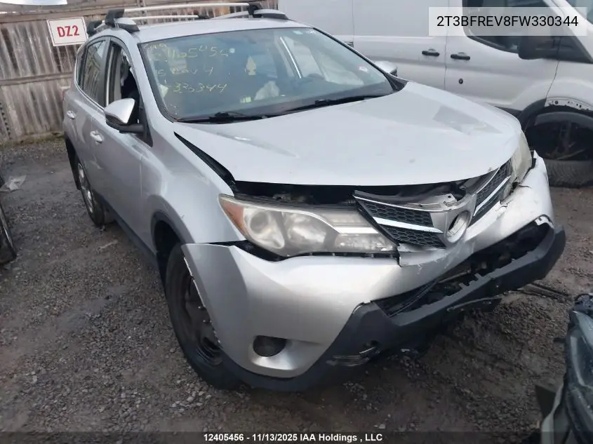 2T3BFREV8FW330344 2015 Toyota Rav4 Le