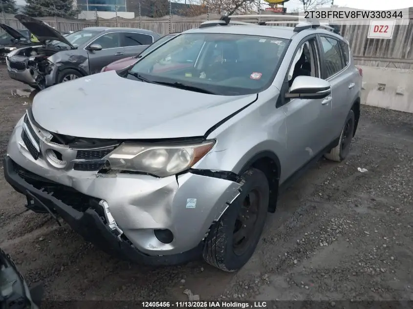 2T3BFREV8FW330344 2015 Toyota Rav4 Le