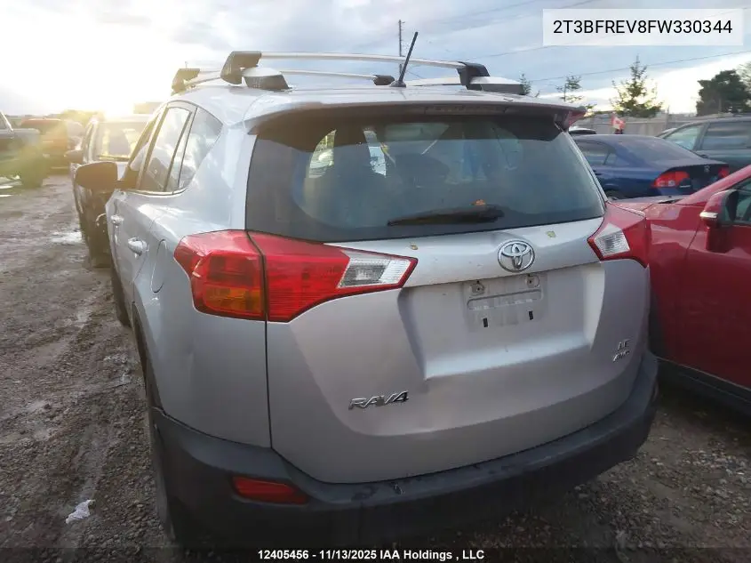 2T3BFREV8FW330344 2015 Toyota Rav4 Le