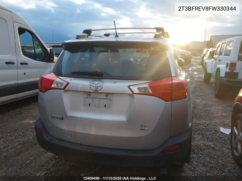 2T3BFREV8FW330344 2015 Toyota Rav4 Le