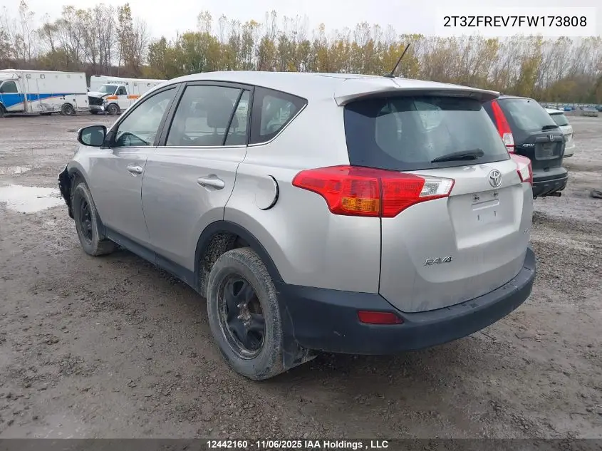 2T3ZFREV7FW173808 2015 Toyota Rav4 Le