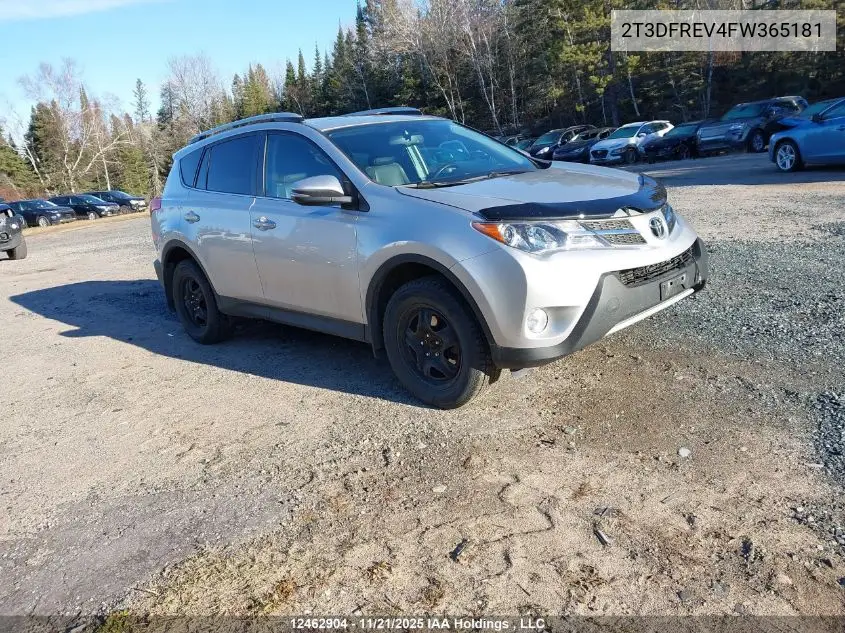 2T3DFREV4FW365181 2015 Toyota Rav4 Limited