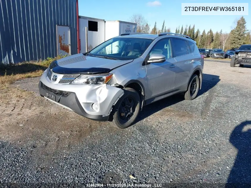 2T3DFREV4FW365181 2015 Toyota Rav4 Limited