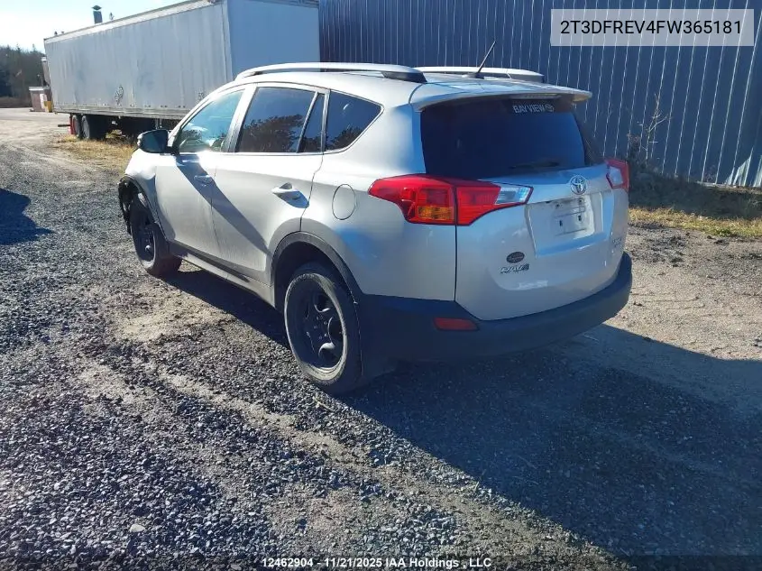 2T3DFREV4FW365181 2015 Toyota Rav4 Limited