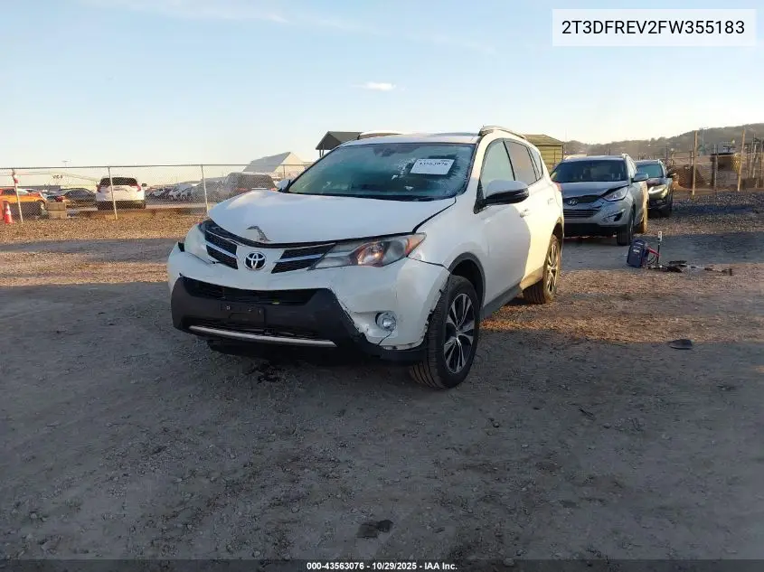 2T3DFREV2FW355183 2015 Toyota Rav4 Limited