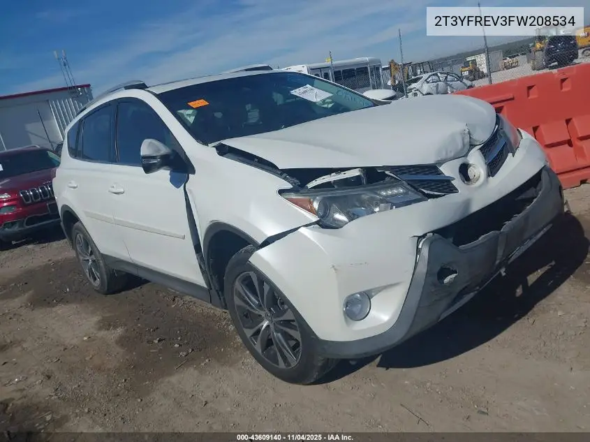 2T3YFREV3FW208534 2015 Toyota Rav4 Limited