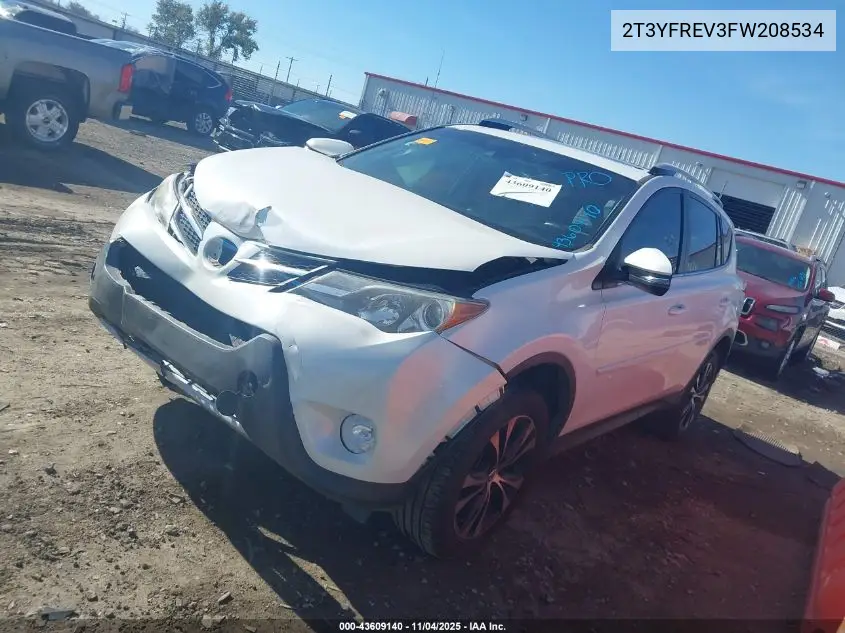 2T3YFREV3FW208534 2015 Toyota Rav4 Limited