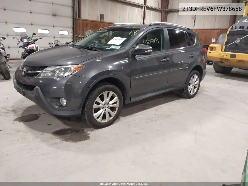 2T3DFREV6FW378658 2015 Toyota Rav4 Limited