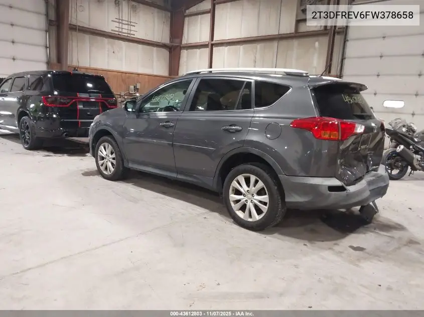 2T3DFREV6FW378658 2015 Toyota Rav4 Limited