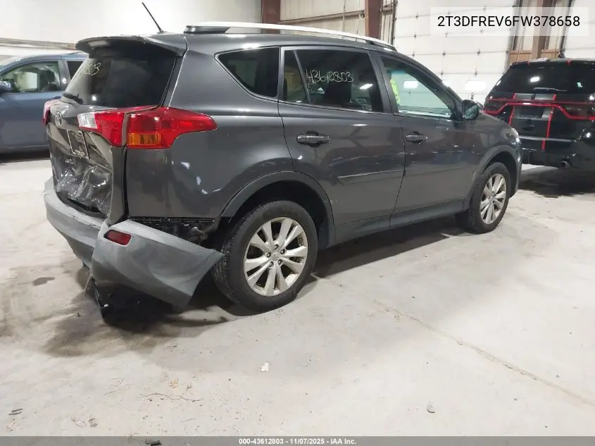 2T3DFREV6FW378658 2015 Toyota Rav4 Limited