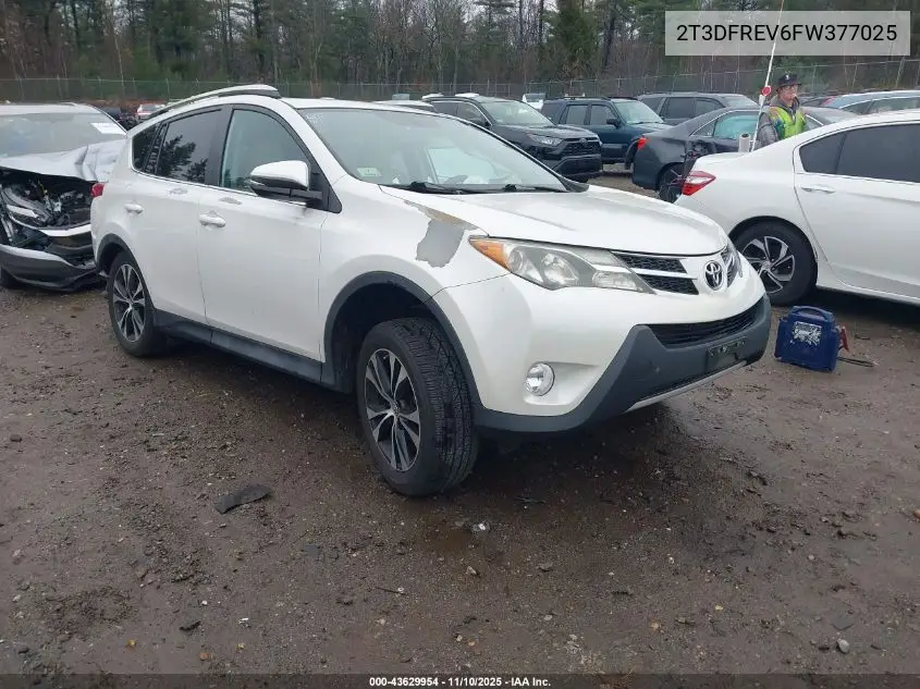 2T3DFREV6FW377025 2015 Toyota Rav4 Limited