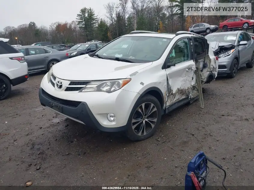 2T3DFREV6FW377025 2015 Toyota Rav4 Limited