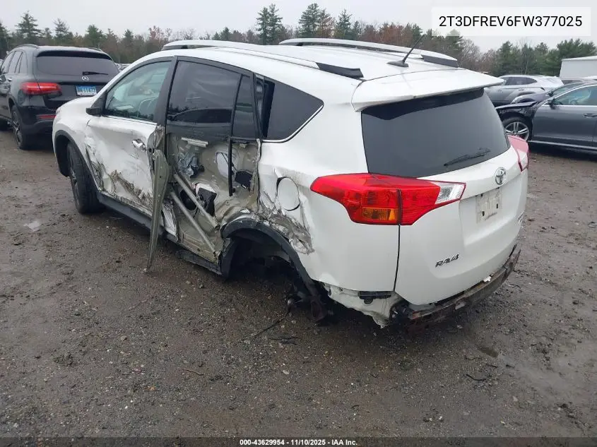 2T3DFREV6FW377025 2015 Toyota Rav4 Limited