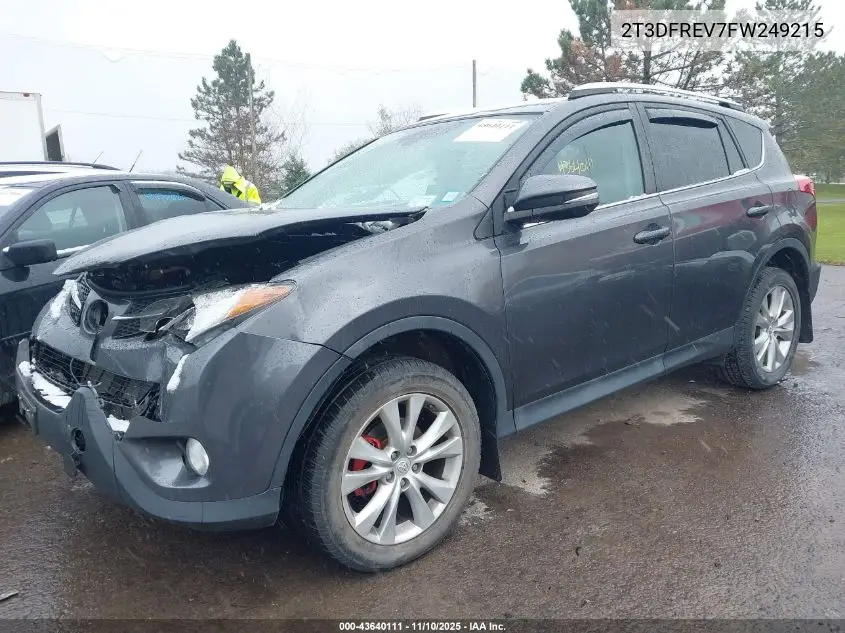 2T3DFREV7FW249215 2015 Toyota Rav4 Limited