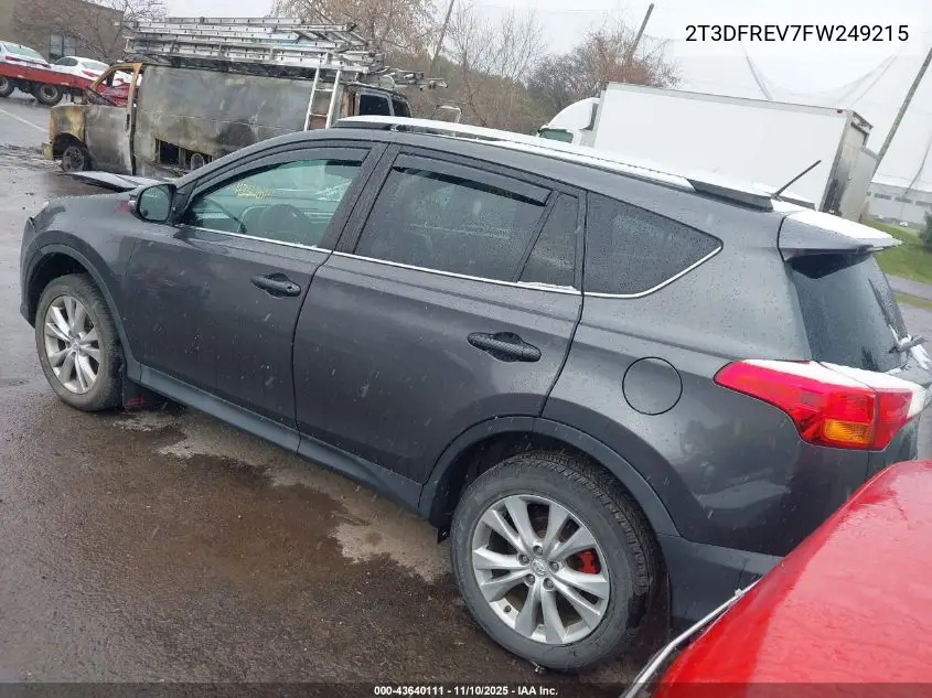 2T3DFREV7FW249215 2015 Toyota Rav4 Limited