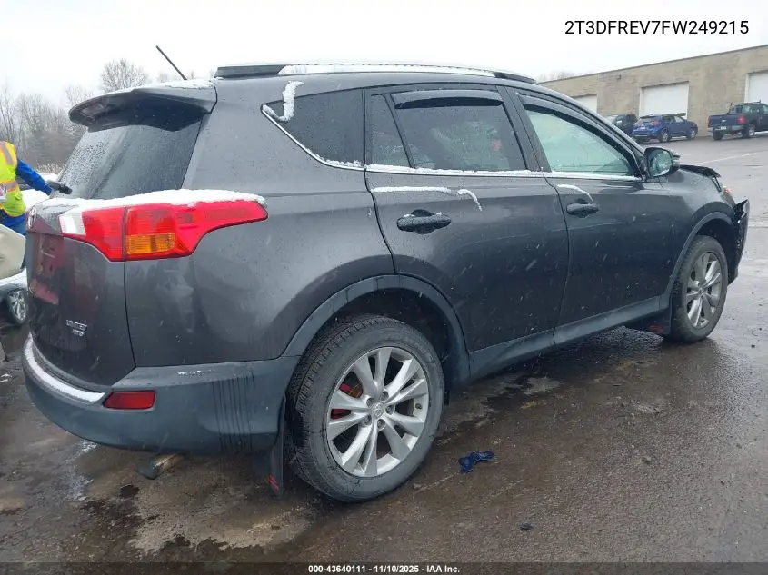 2T3DFREV7FW249215 2015 Toyota Rav4 Limited