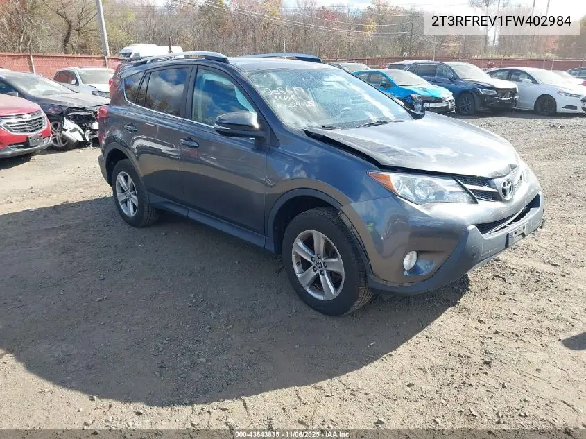 2T3RFREV1FW402984 2015 Toyota Rav4 Xle
