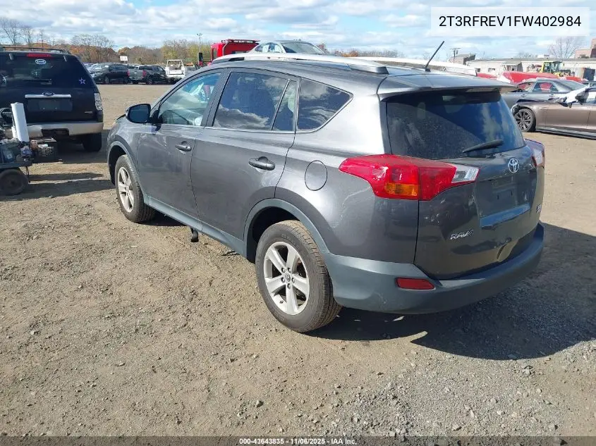2T3RFREV1FW402984 2015 Toyota Rav4 Xle