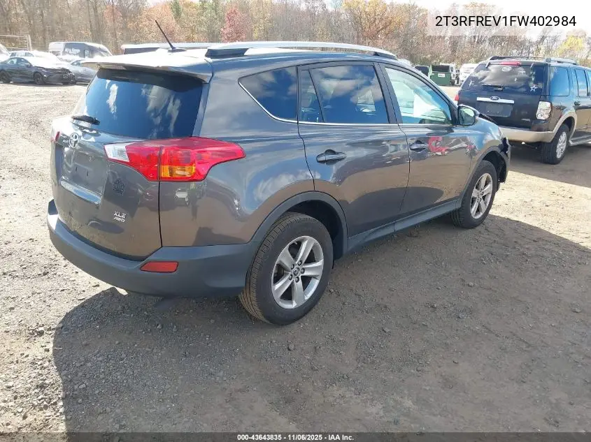 2T3RFREV1FW402984 2015 Toyota Rav4 Xle