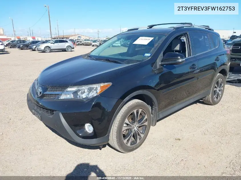 2T3YFREV3FW162753 2015 Toyota Rav4 Limited