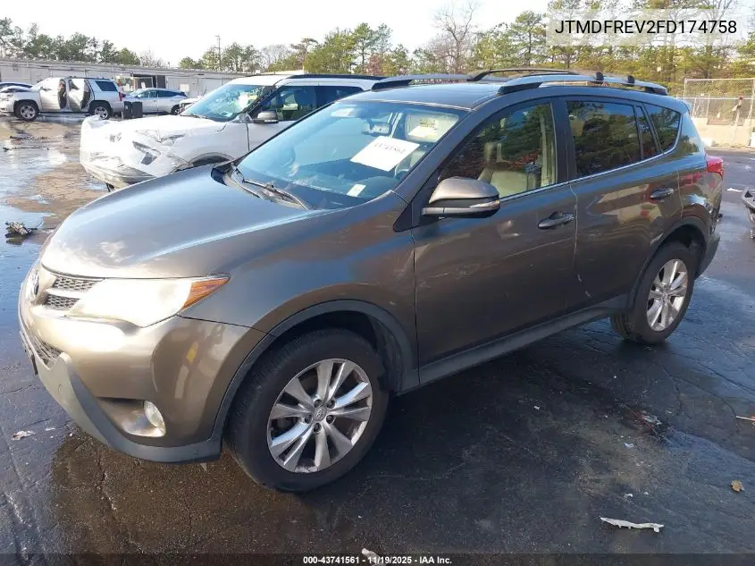 JTMDFREV2FD174758 2015 Toyota Rav4 Limited