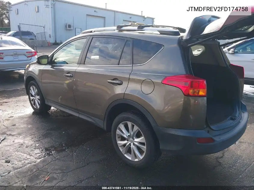 JTMDFREV2FD174758 2015 Toyota Rav4 Limited