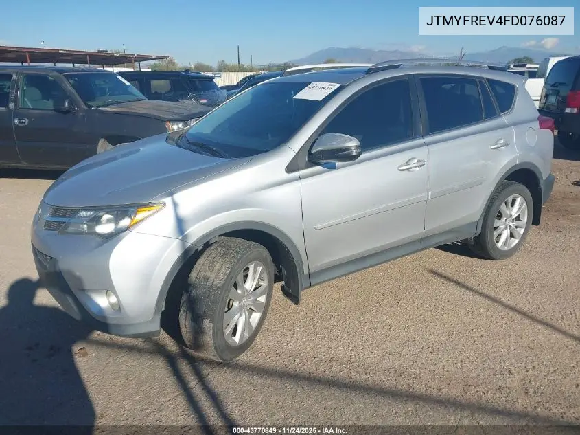 JTMYFREV4FD076087 2015 Toyota Rav4 Limited