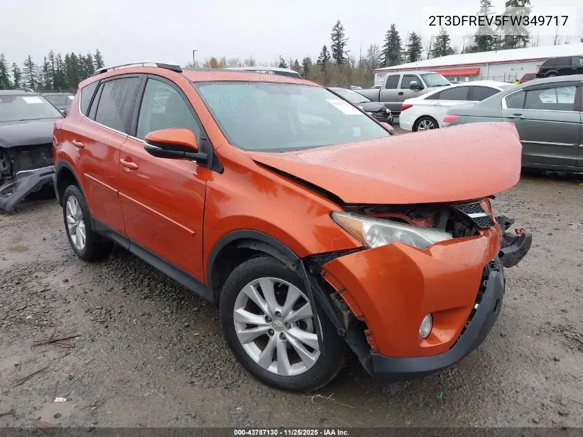 2T3DFREV5FW349717 2015 Toyota Rav4 Limited