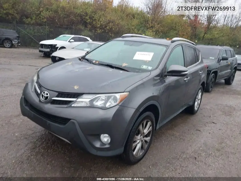 2T3DFREVXFW269913 2015 Toyota Rav4 Limited